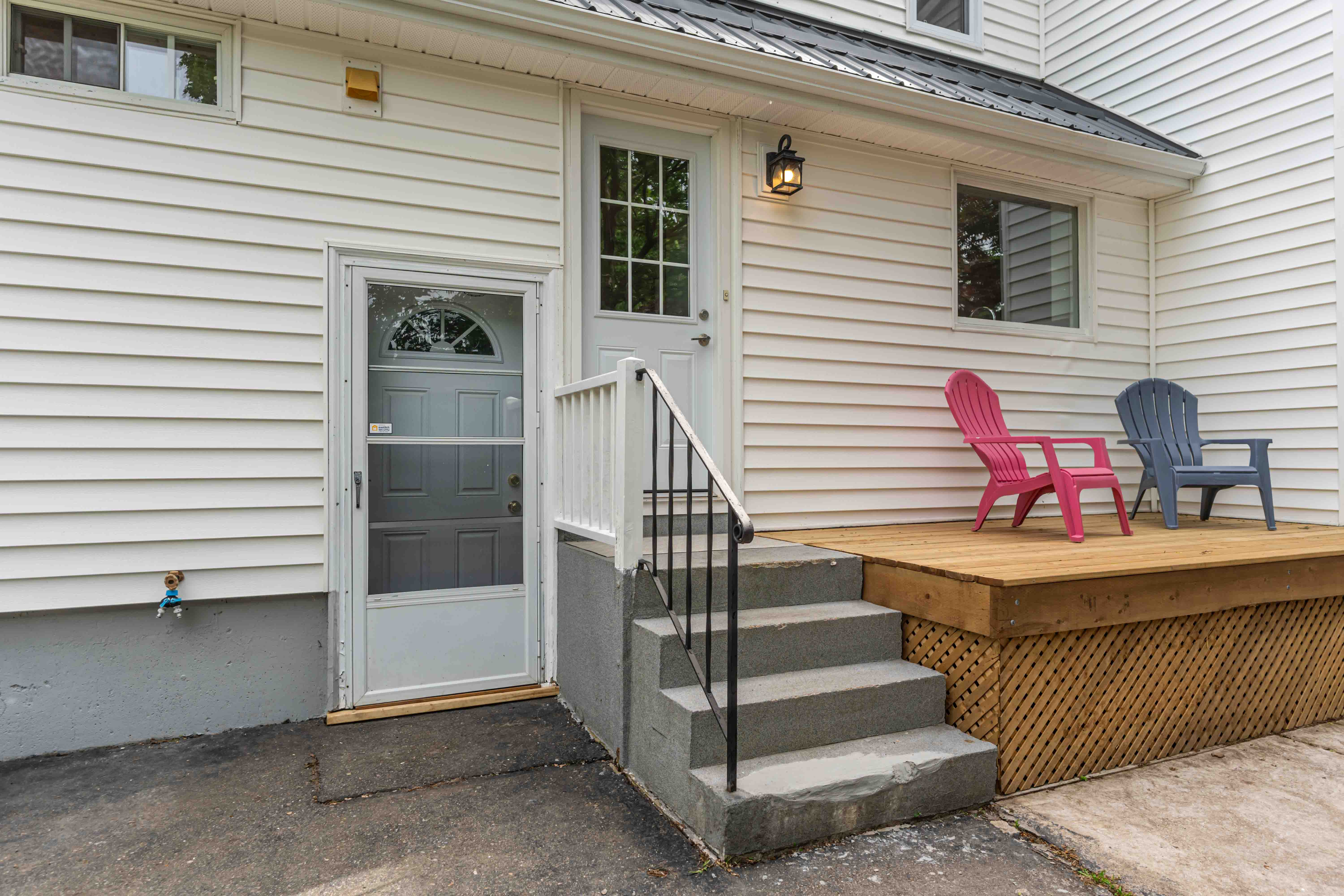 Back exterior and deck
