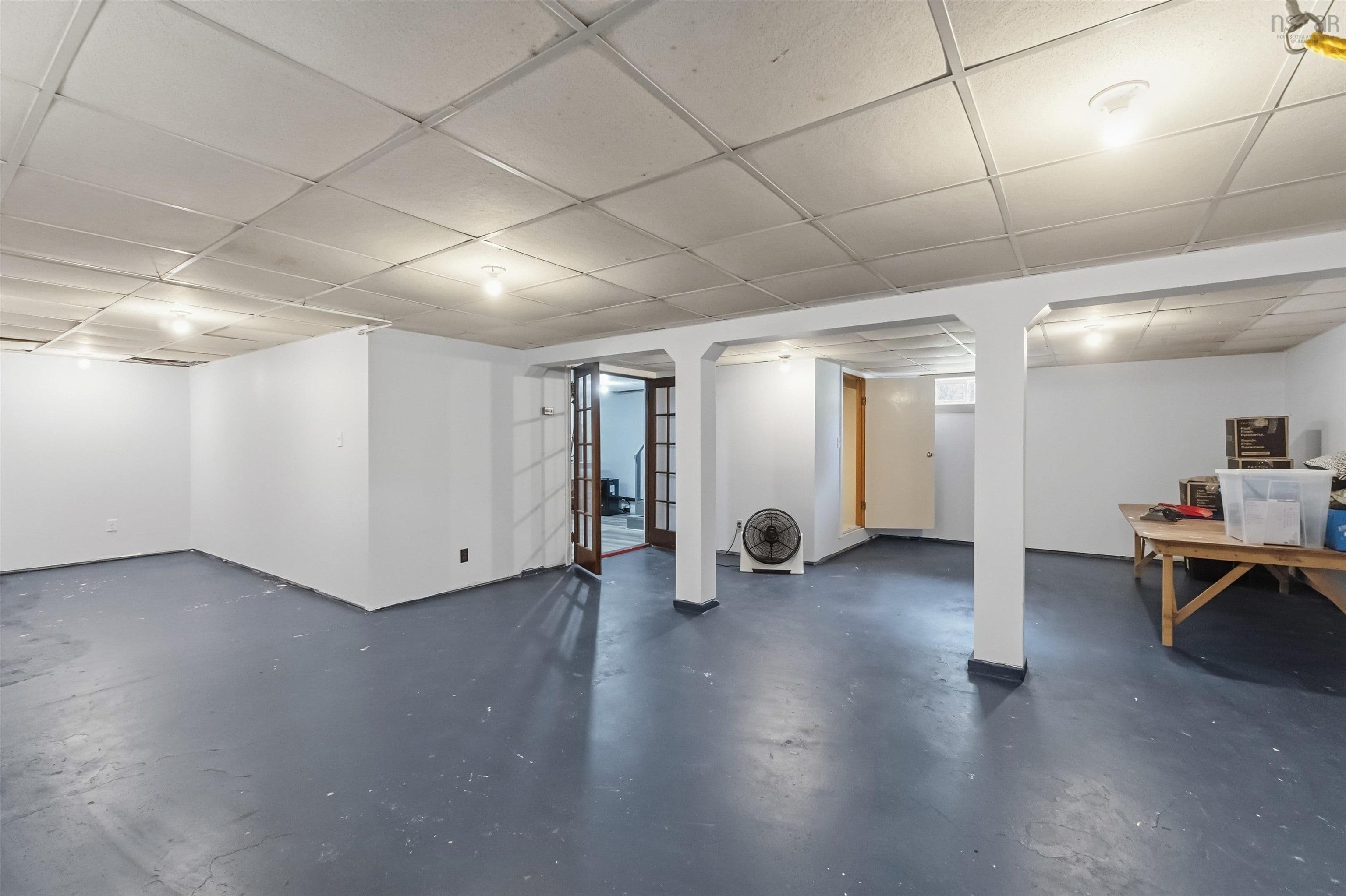 Basement family room area