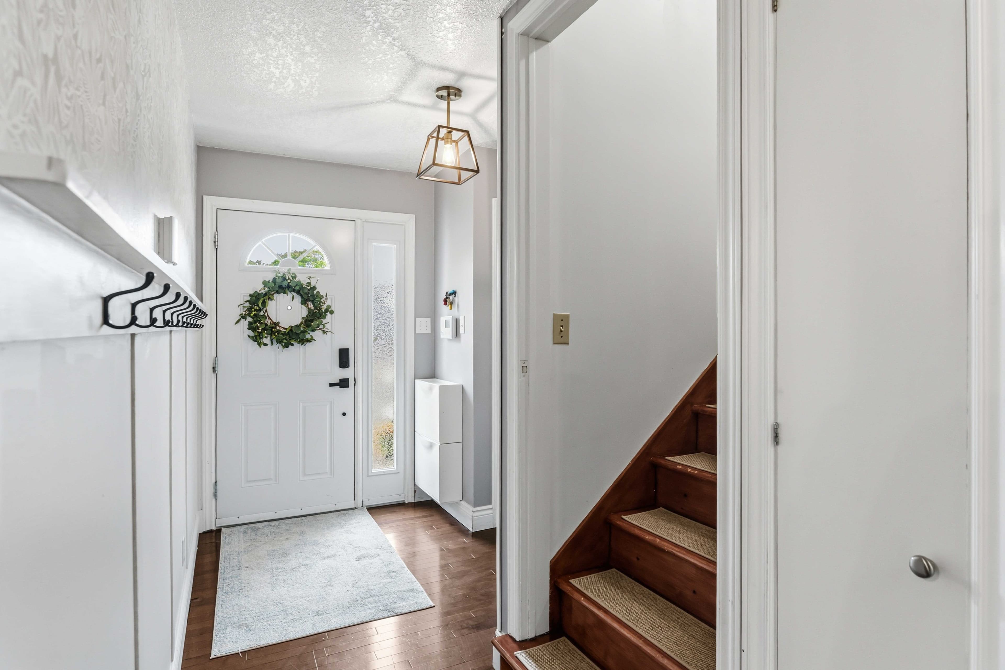 Entryway with staircase