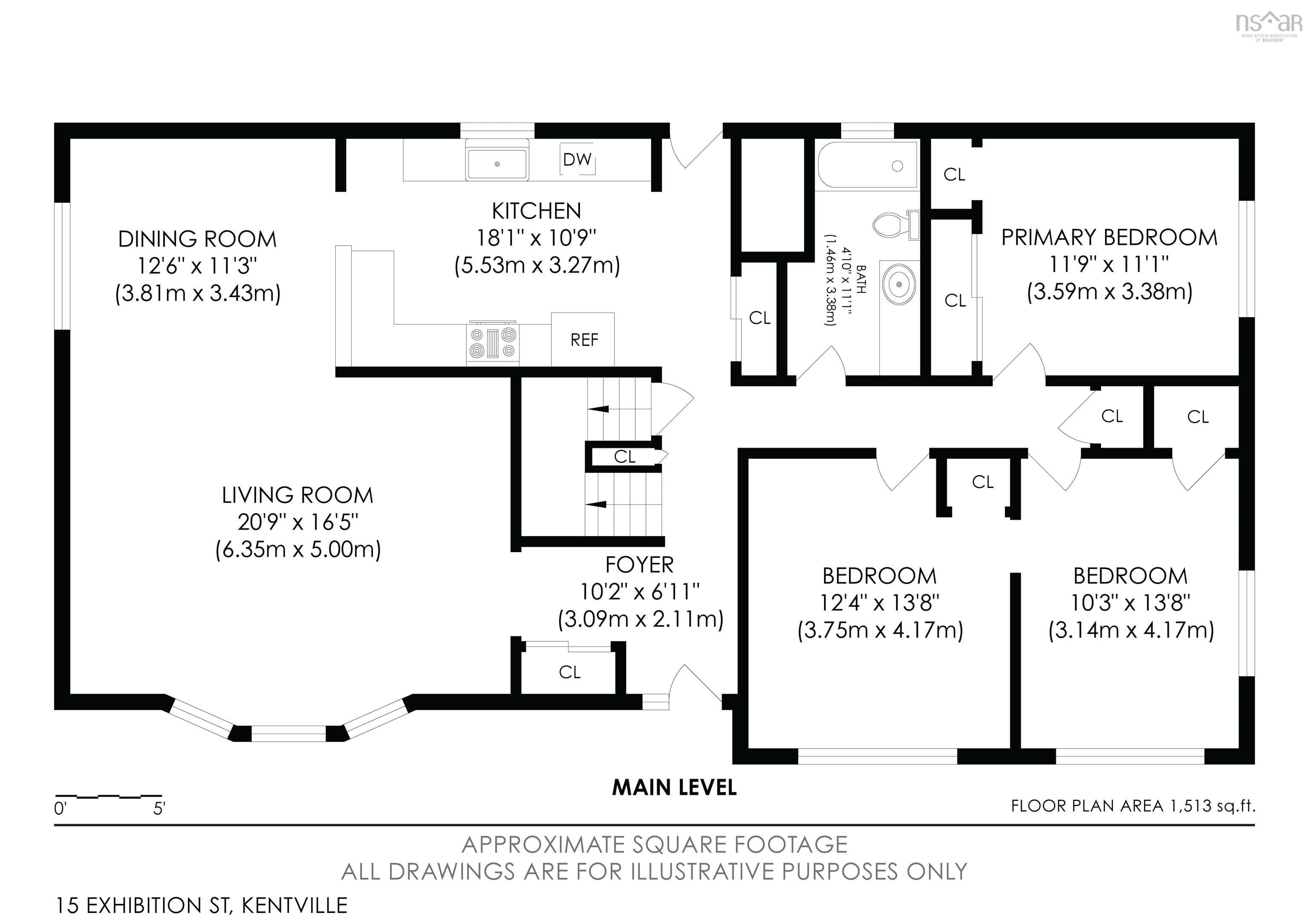 Floor plan of the main level