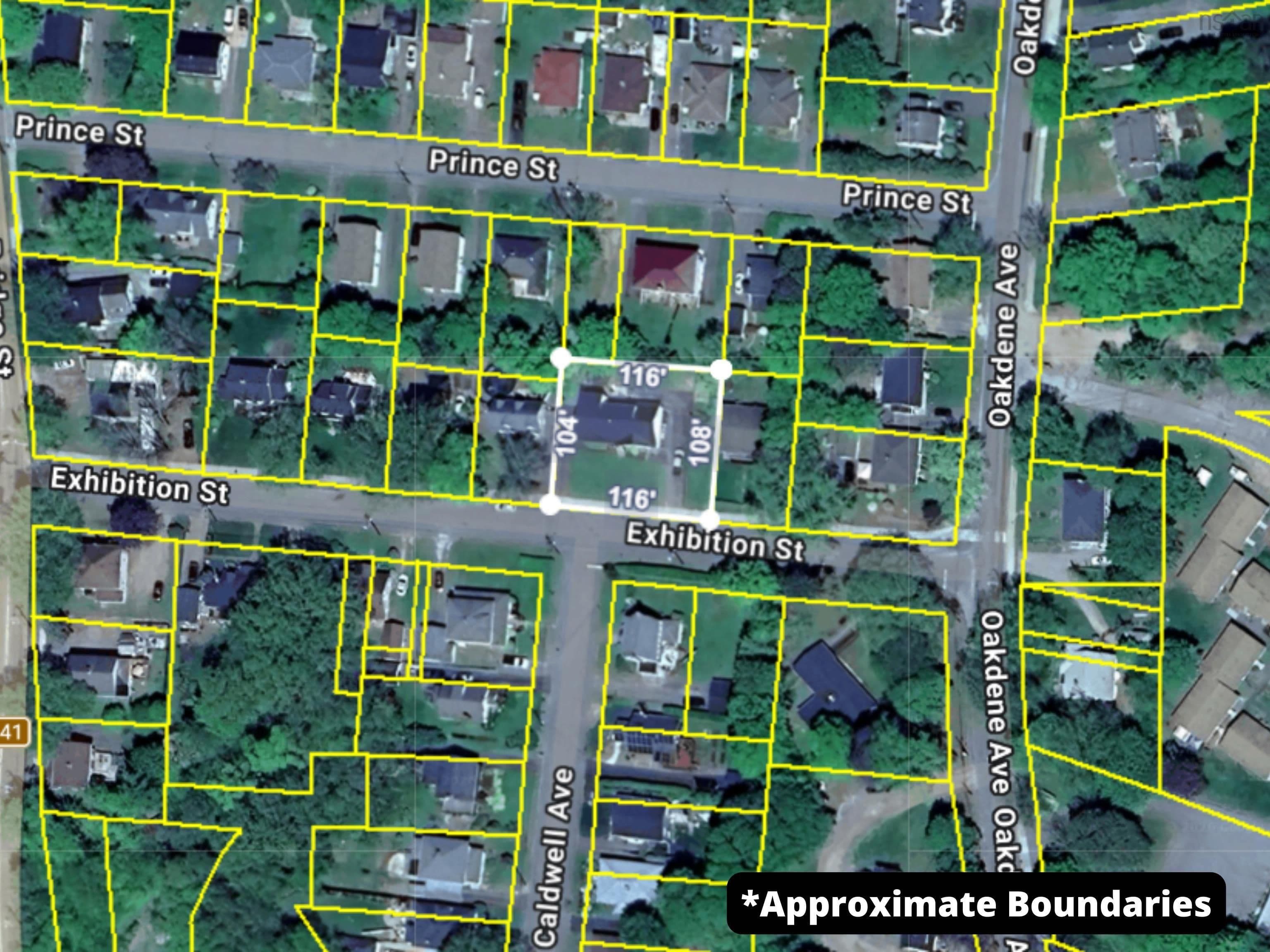 Aerial view of 15 Exhibition Street and the surrounding neighbourhood