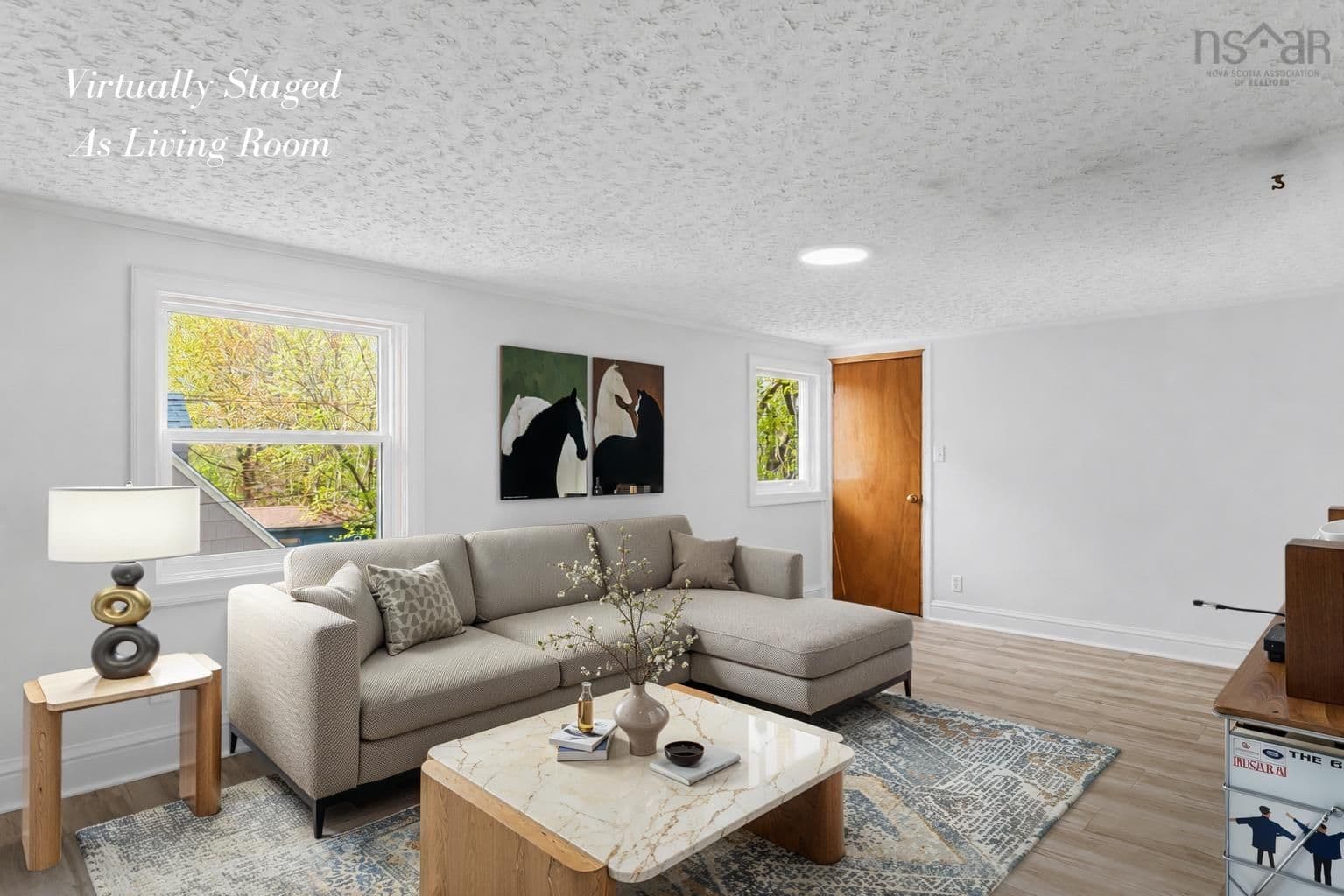 Large upstairs bonus room, virtually staged